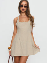 Florelli Halter Mini Dress Oat